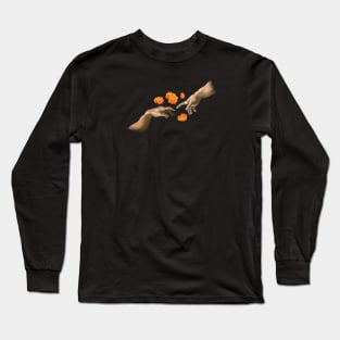 Bitcoin Holding Hands Long Sleeve T-Shirt